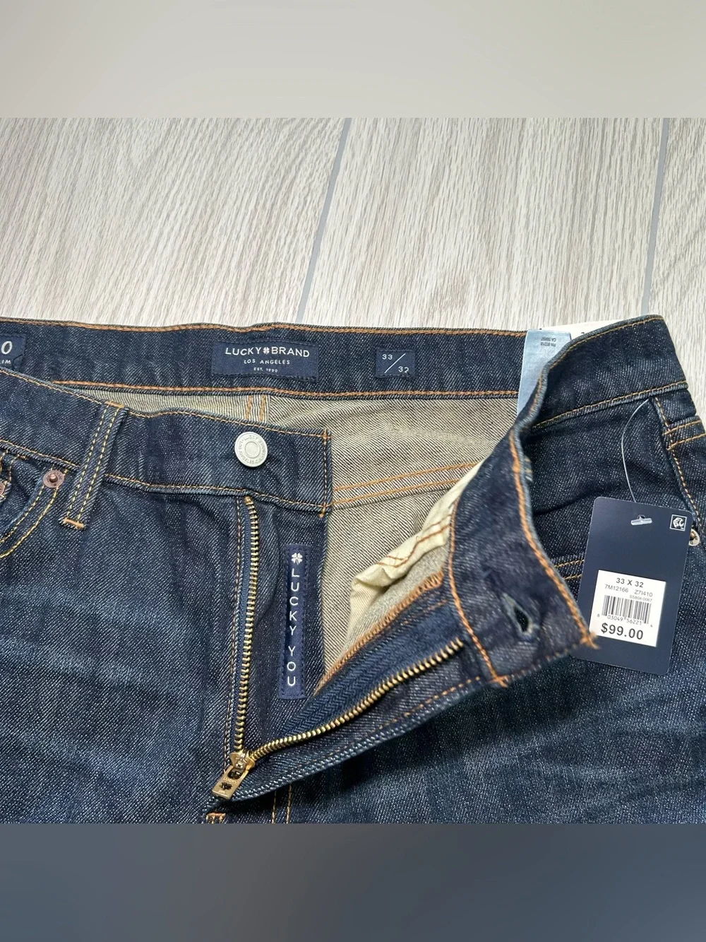 NWT Lucky Brand Men’s 410 Athletic Slim Straight-Fit Jeans MSRP $100 Denim 33x32